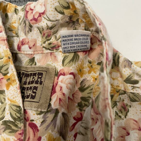 Frontier Classic Floral Print Western Top Womens Size Medium Cowgirl Yellowstone - Picture 2 of 7